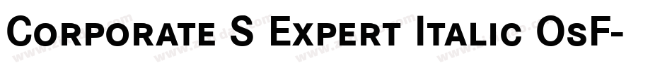 Corporate S Expert Italic OsF字体转换